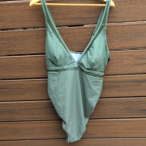 Zaful Green One-Piece Swimsuit Tummy Control - Size 12-14 NWT - Picture 7 of 8